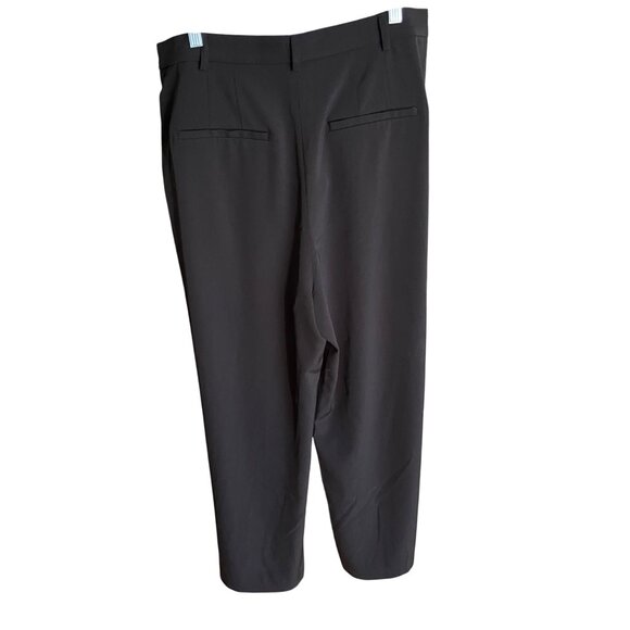 H&M Black Pleated Trousers Womens Size 14 Polyester Blend - Picture 4 of 5